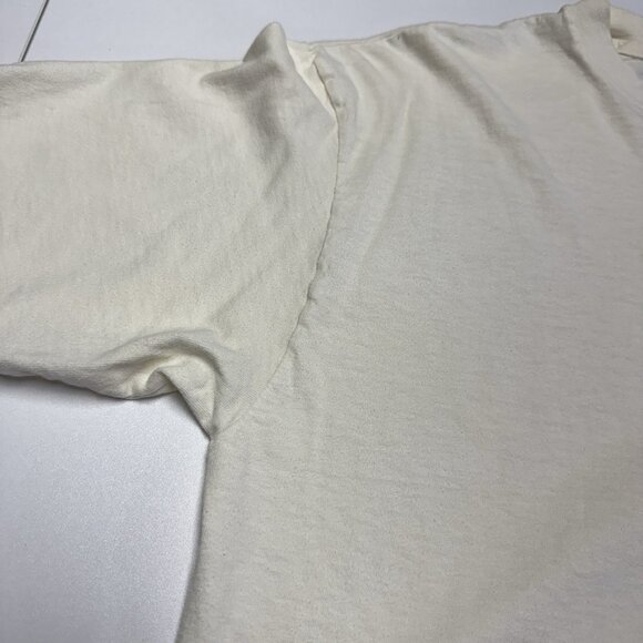 Vintage 90s Hanes Crop Top Shirt Adult XL White Single Stitch USA - Picture 4 of 12